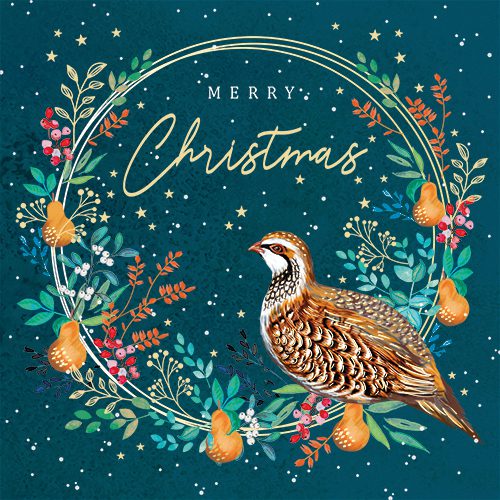 056 Partridge in a Pear Wreath