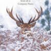 Red deer stag in snowy bracken with "Season's Greetings from all at Company Name" text.